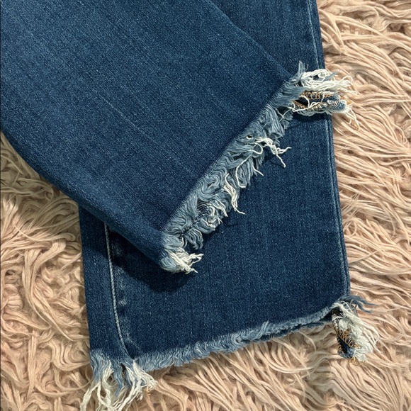 Flying Monkey Crop Distressed High Rise Denim - Picture 4 of 12